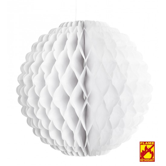 Χάρτινη Διακοσμητική Μπάλα Λευκή Φ32cm