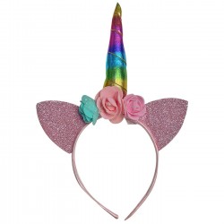 Στέκα Μονόκερος με Αυτιά Φιόγκο Λουλούδια