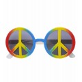Αποκριάτικα Γυαλιά πολύχρωμα με σήμα ειρήνης