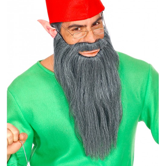 Γενειάδα Γκρι Μακρυά με Μουστάκι 