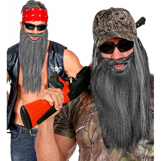 Γενειάδα Γκρι Μακρυά με Μουστάκι 