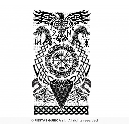 Τατουάζ Νερού Tribal Βίκινγκ