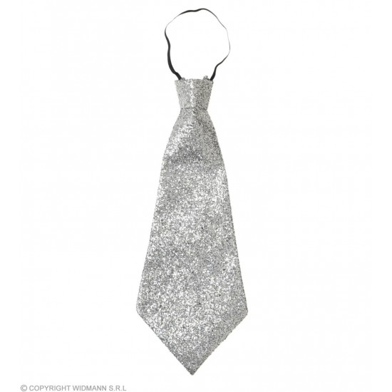 Γραβάτα Ασημί Glitter W9363A