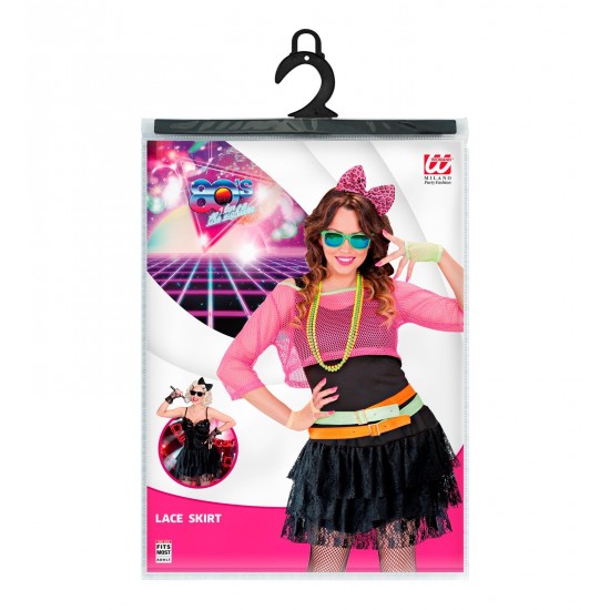 Φούστα Μαύρη Τούτου με Δαντέλα