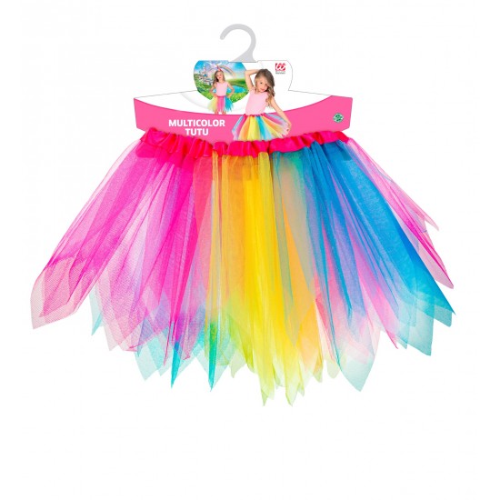 Φούστα Tutu Πολύχρωμη με Στρας 30 cm