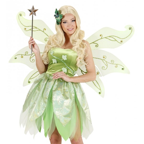 Φτερά Ξωτικού Πράσινα με Πετράδια 124x76cm