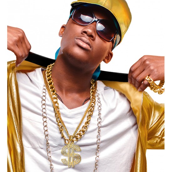 Κολιέ Χρυσό Δολάριο Stras