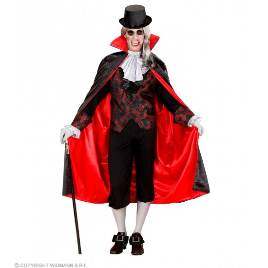 Κάπα Μαύρη με Κόκκινη φόδρα Deluxe 135cm