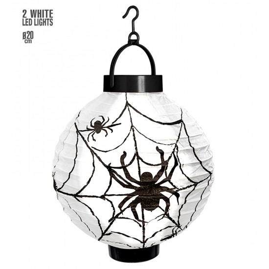Φωτιστικό με Ιστό Αράχνης Halloween με 2 Led 20cm