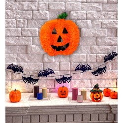 Κολοκύθα Halloween Tinsel Κρεμαστή 26x28cm