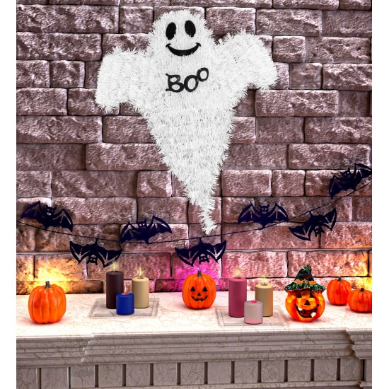 Φάντασμα Halloween Tinsel Κρεμαστό 32x37cm