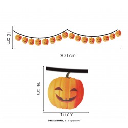 Γυρλάντα με Κολοκύθες Halloween 300x16cm