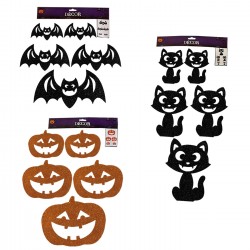 Ντεκόρ Halloween με glitter σετ 5τεμ 28cm