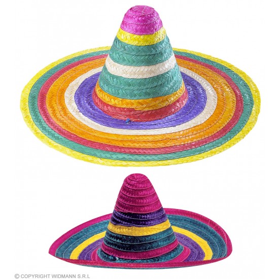Καπέλο Σομπρέρο Πολύχρωμο Φ50 cm