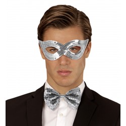 Μάσκα Ματιών με ασημί πούλιες