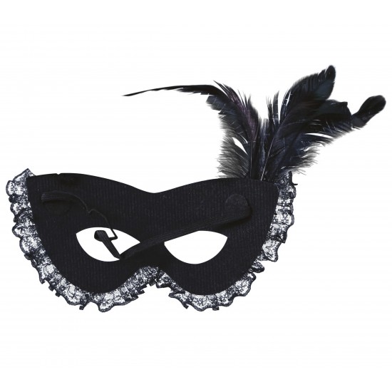 Μάσκα Ματιών Μαύρη με Φτερά 12039