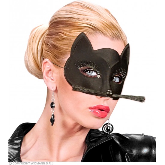 Μάσκα Μαύρη γάτας με μουστάκια