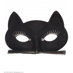 Μάσκα Μαύρη γάτας με μουστάκια