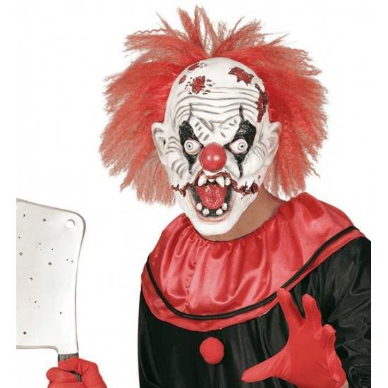 Μάσκα Killer clown με Μαλλιά latex