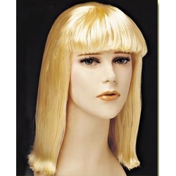 Περούκα Ξανθιά Μακρύ Καρέ με Φράντζα