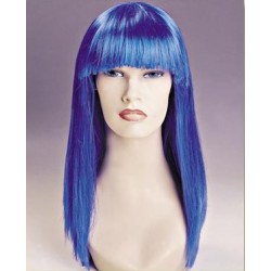 Περούκα Μπλε Μακριά με Φράντζα