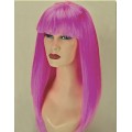 Περούκα Ροζ Μακριά με Φράντζα