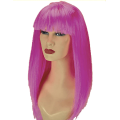 Περούκα Ροζ Μακριά με Φράντζα