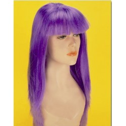 Περούκα Μωβ Μακριά με Φράντζα