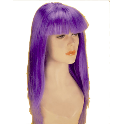 Περούκα Μωβ Μακριά με Φράντζα