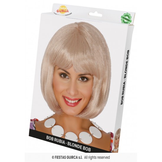 Περούκα Ξανθιά Καρέ με Φράντζα