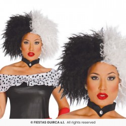 Περούκα Δίχρωμη Άσπρο Μαύρο