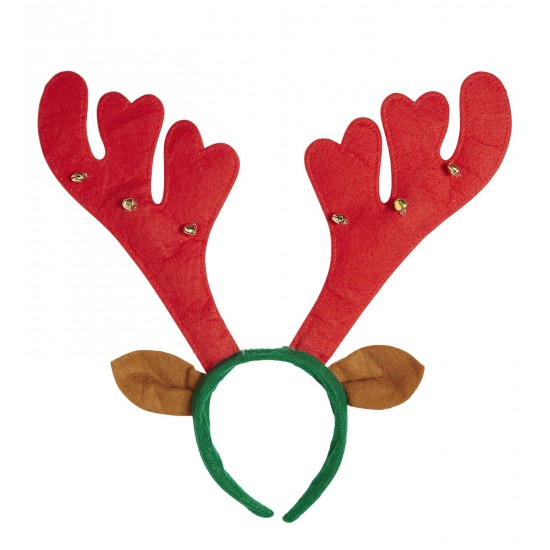 Στέκα Ταράνδου με αυτάκια και κουδούνια κόκκινο