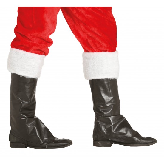 Μπότες Μαύρες με Λευκή Γούνα επικαλυπτικές