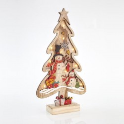 Ξύλινο δεντράκι φωτιζόμενο 22x6x40cm