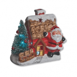Σπιτάκι κεραμικό με φως 17Χ8,5Χ16cm Αϊ Βασίλης