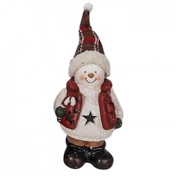 Κεραμικός Χιονάνθρωπος με led 31cm