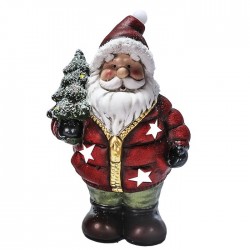 Κηροπήγιο Κεραμικό Αϊ Βασίλης δεντράκι γιά ρεσώ 19cm