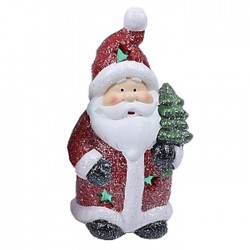 Κεραμικός Αϊ Βασίλης με led 16cm