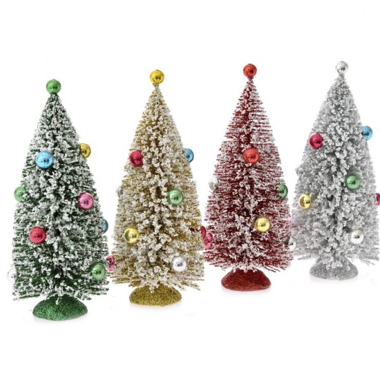 Μίνι Δεντράκια στολισμένα 15cm 4χρ