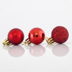 Μπάλα πλαστική Κόκκινη set 24 τεμ 3cm