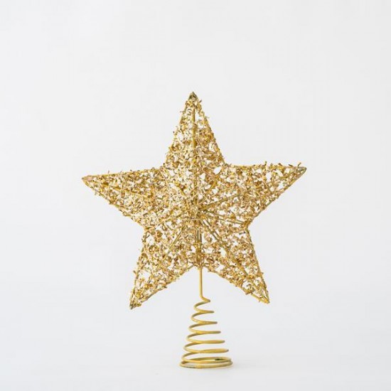 Κορυφή Δέντρου Χρυσή Πλέγμα 20x25cm