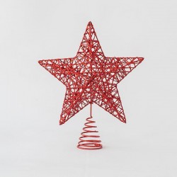 Κορυφή Δέντρου Κόκκινη Πλέγμα 20x25cm