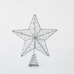 Κορυφή Δέντρου Ασημί Πλέγμα 20x25cm